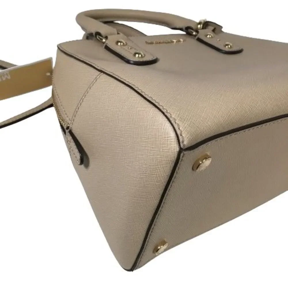 NWT MICHAEL KORS Sandrine Satchel Leather Handbag Crossbody Purse Bag $268